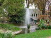 Fountain Behind the Tourist Pavilion in the Public Garden in Vienne, October 2022