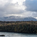 The Menai straits with Snowdonia in the background