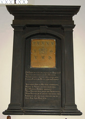 Memorial in Danvers Chapel, Swithland Church, Leicestershire
