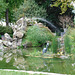 Rock Fountain and Waterbird Sculpture in the Public Garden in Vienne, October 2022