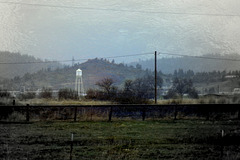 Railroad with water tower