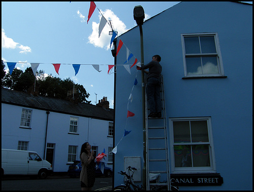 hanging out the bunting