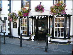 flowers and bunting at the Lion