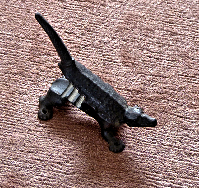 Cast Iron Dragon press with tail raised