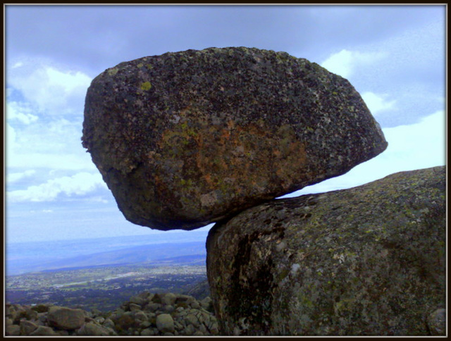 Granite Boulder showing off. (Best on black)