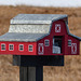 Barn-shaped mailbox