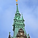 Turmspitze vom Hamburger Rathaus, der Turm hat eine Höhe von 112 Metern