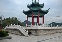 Pagoda and fence