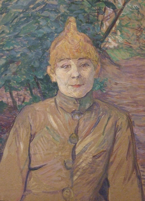 Detail of The Streetwalker by Toulouse-Lautrec in the Metropolitan Museum of Art, May 2011