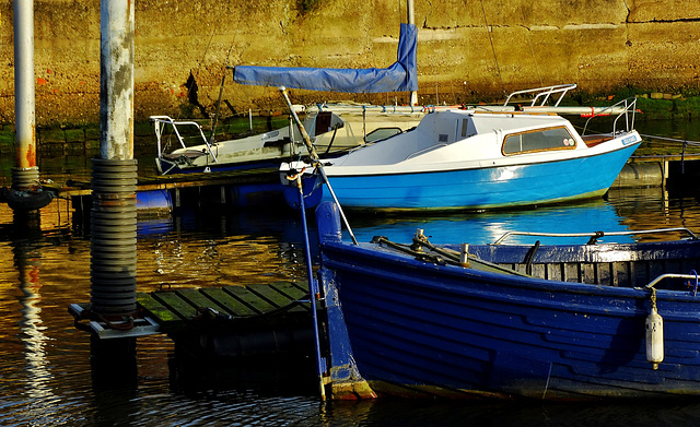 Boats in The Gut, Willington. N.Tyneside