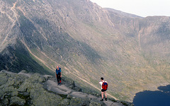 Jim Simpson & Neil Thompson on Striding Edge,Lake District 25th May 1992