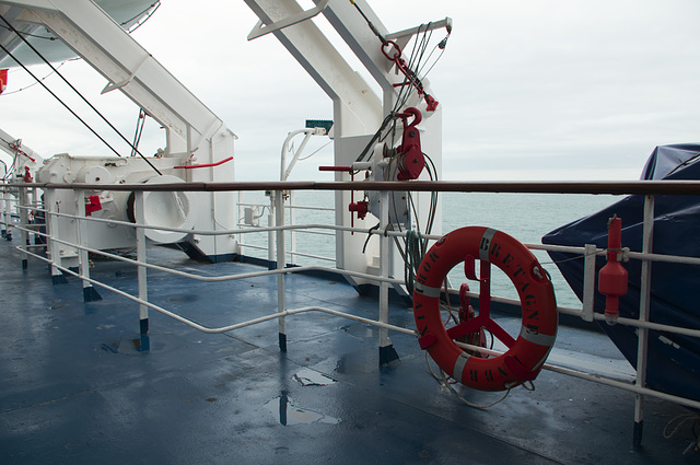 A cold, wet, Channel crossing on the Brittany Ferries Bretagne