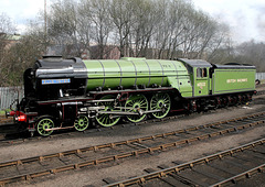Ex LNER Class A.2 4-6-2 No.60532 BLUE PETER at Barrow Hill Roundhouse 5th April 2009