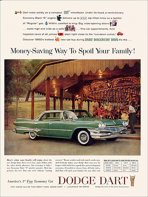 Dodge Dart Automobile Ad, 1960