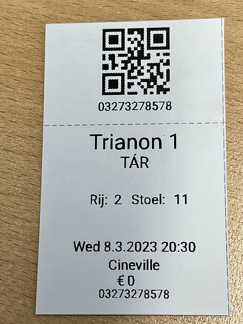 Ticket for TÁR