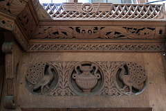 Detail: carved font surround
