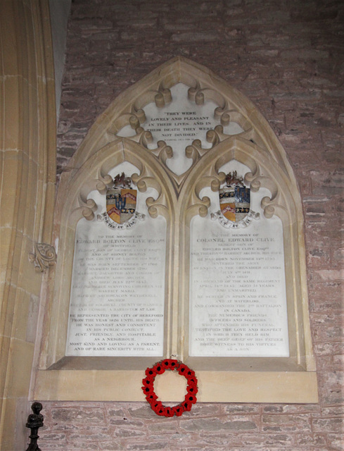 Clive Memorial, Wormbridge Church, Herefordshire