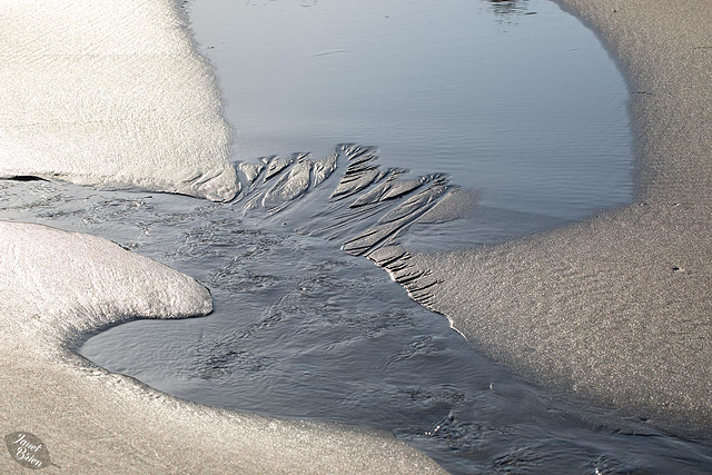 Stream and Sand Abstract at South Harris Beach  (+7 insets)