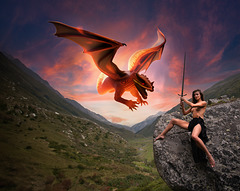 La dueña de las montañas......... y su dragón.