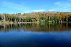 Le miroir du lac de Gayme en Auvergne