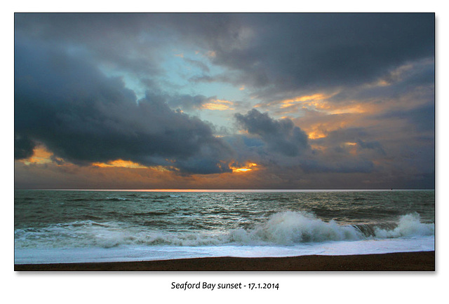 Seaford Bay sunset - 17.1.2014