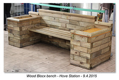 Wood BlocX bench - Hove - 9.4.2015