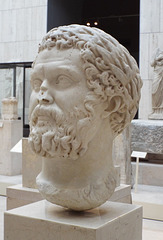 Portrait of Clodius Albinus in the Archaeological Museum of Madrid, October 2022