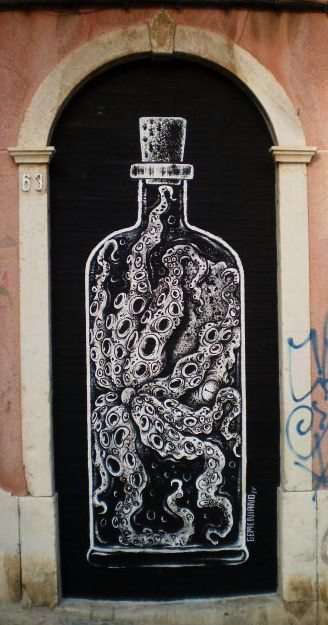 Bottled octopus.