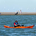 Kayak on the marine lake, West Kirby
