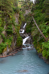 Alaska, Solomon Gulch Waterfall Cascade