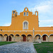 Mexico, Izamal, Facade of the Convent of San Antonio