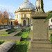brompton cemetery , london,the cemetery chapel and colonnades over catacombs were built by benjamin baud between 1840- 44