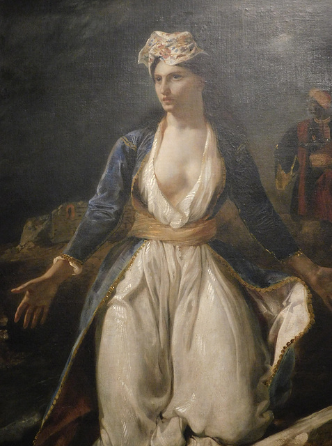Detail of Greece on Ruins of Missalonghi by Delacroix in the Metropolitan Museum of Art, January 2019