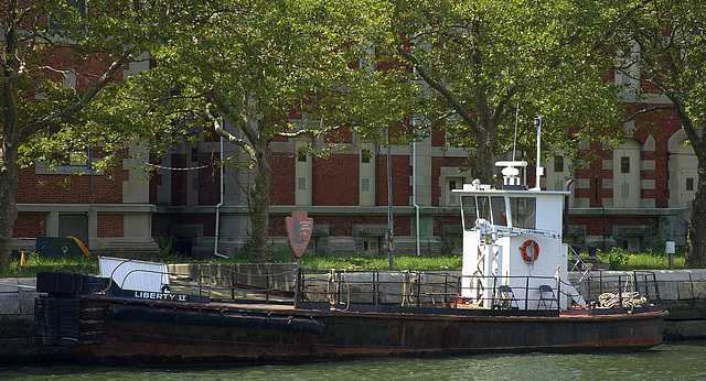 Boat at Ellis Island