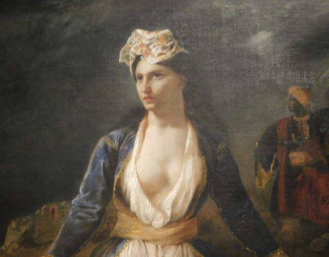 Detail of Greece on Ruins of Missalonghi by Delacroix in the Metropolitan Museum of Art, January 2019