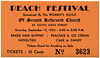 Peach Festival Ticket, Second Reformed Church, Reading, Pa., Sept. 13, 1952