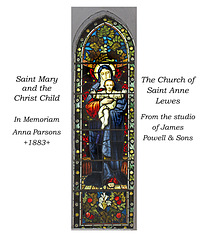 Lewes - Saint Anne - Saint Mary & Christ Child - from the studio of James Powell & Sons - 1883