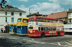 The Shires (LDT Limited) buses at The Square, Dunstable – 2 Jun 1997 (358-14)
