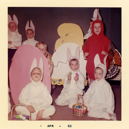 Quizzical Kids in Easter Costumes