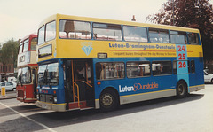 The Shires (LDT Limited) buses at The Square, Dunstable – 2 Jun 1997 (358-12)