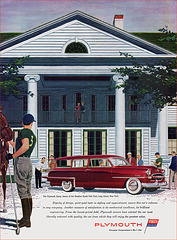 Plymouth Savoy Automobile Ad, 1953