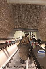 Elizabeth Line - Woolwich Station - escalators - 25 2 2023
