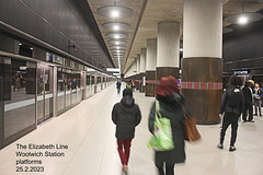 Woolwich platforms Elizabeth Line 25 2 2023
