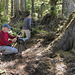 Jim and Walter photographing Corallorhiza maculata var. ozettensis (Ozette Coralroot orchid)