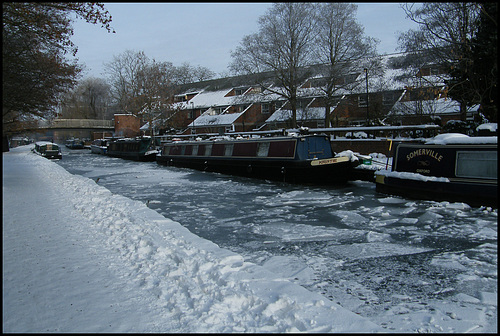 icy canal at Jericho