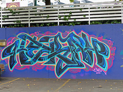 Zaun mit Graffity