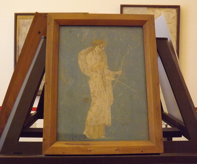 Painting of Diana from Stabiae in the Naples Archaeological Museum, June 2013