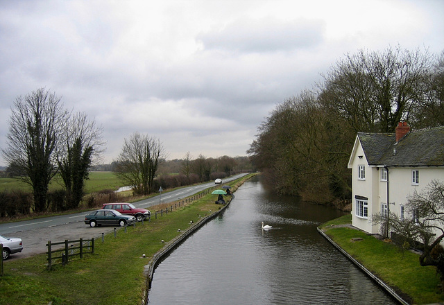 Looking towards Shuthill Bridge from Parkgate Lock on the Staffs and Worcs Canal
