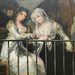 Detail of Majas on a Balcony by Goya in the Metropolitan Museum of Art, January 2022