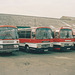 West Row Coach Services line-up - Sep 1990